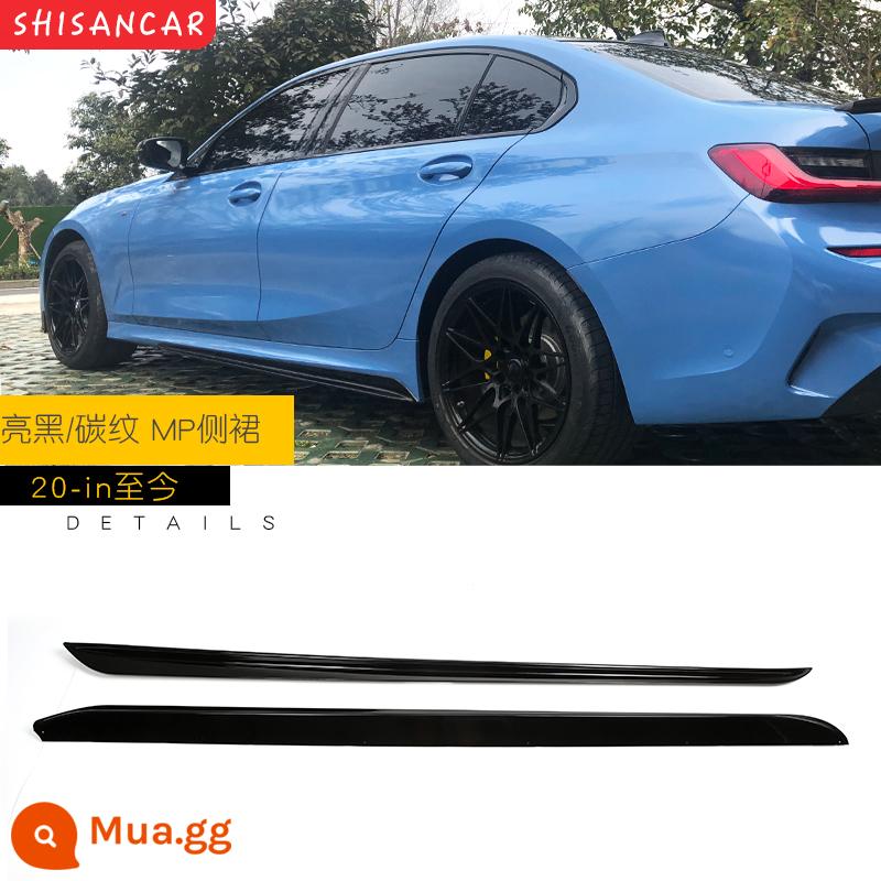 Thích hợp cho XE BMW 3 Series mới sửa đổi môi trước MP Model xẻng trước bốn ra đuôi họng môi sau 320 325li Bộ Yaoye - Váy bên MP đen sáng 20-23 kiểu