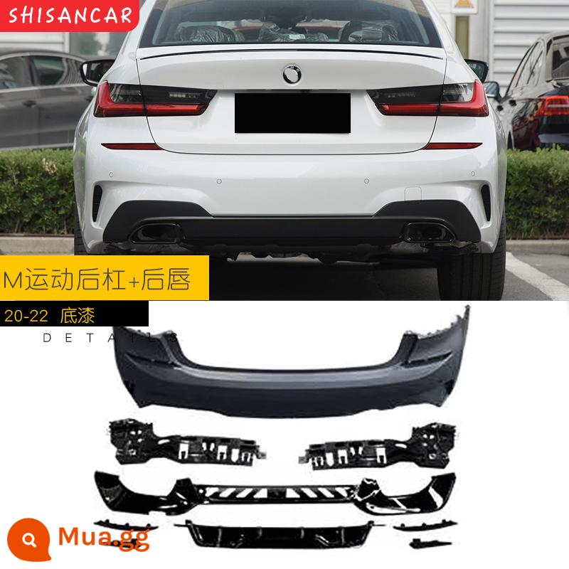 Thích hợp cho XE BMW 3 Series mới sửa đổi môi trước MP Model xẻng trước bốn ra đuôi họng môi sau 320 325li Bộ Yaoye - Sơn lót cản sau thể thao M + viền sau đen bóng mẫu 20-22