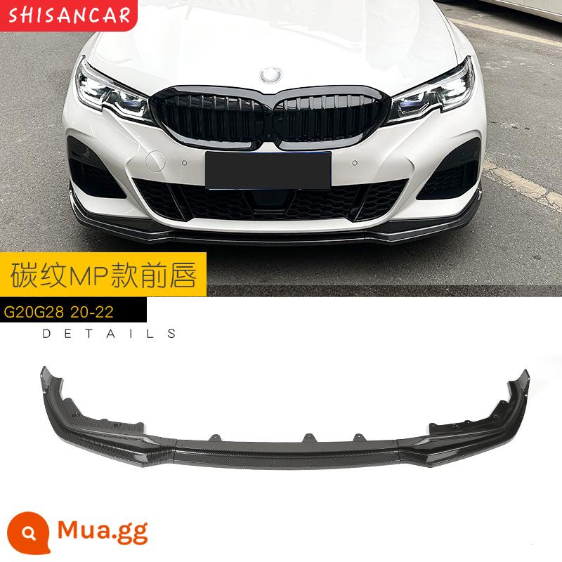 Thích hợp cho XE BMW 3 Series mới sửa đổi môi trước MP Model xẻng trước bốn ra đuôi họng môi sau 320 325li Bộ Yaoye - Chỗ đậu xe nguyên bản ba phần môi phía trước mô hình carbon 20-22