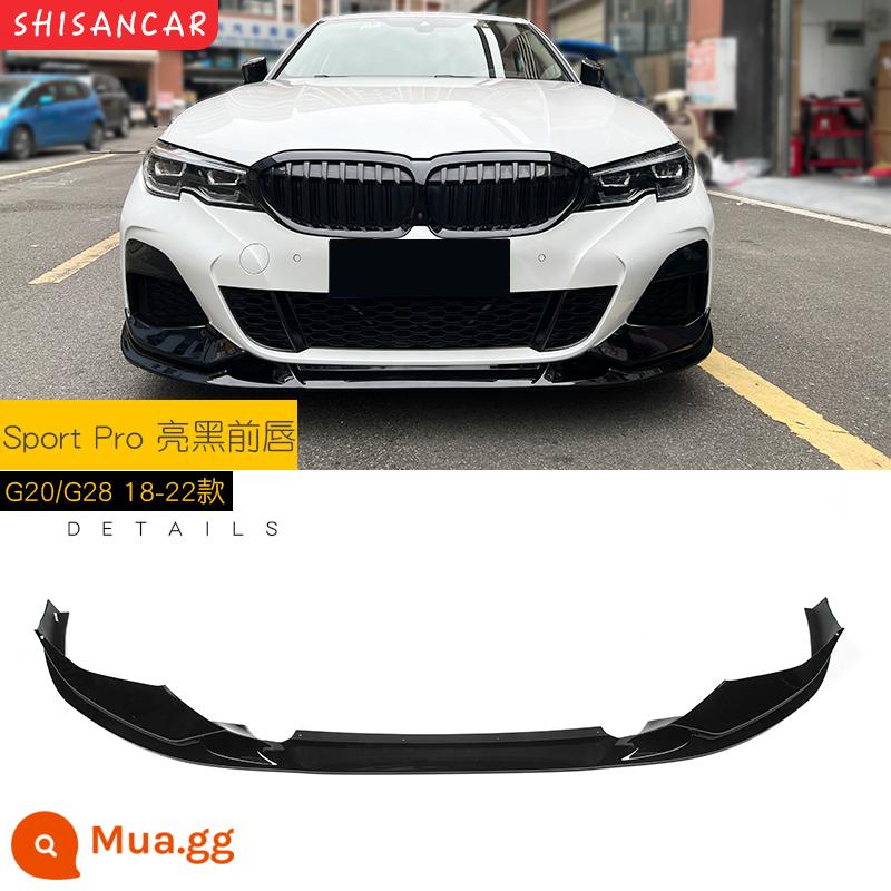 Thích hợp cho XE BMW 3 Series mới sửa đổi môi trước MP Model xẻng trước bốn ra đuôi họng môi sau 320 325li Bộ Yaoye - Môi trước SP màu đen sáng tích hợp model 20-22