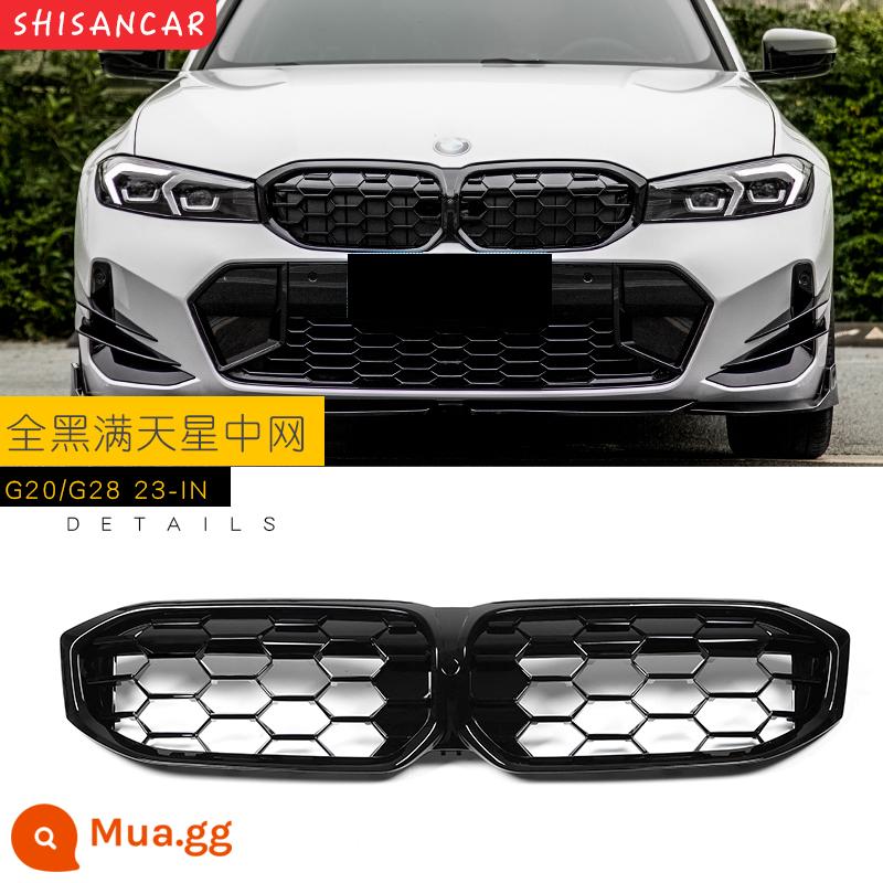 Thích hợp cho XE BMW 3 Series mới sửa đổi môi trước MP Model xẻng trước bốn ra đuôi họng môi sau 320 325li Bộ Yaoye - Phong cách 23 inch / Bầu trời đầy sao đen sáng bằng lưới Trung Quốc