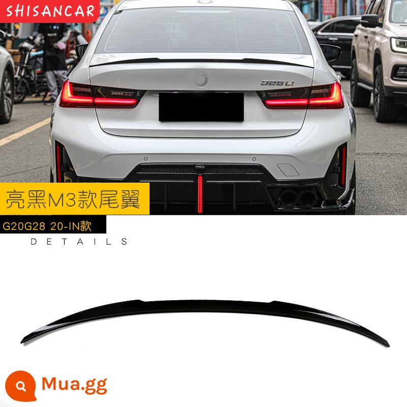 Thích hợp cho XE BMW 3 Series mới sửa đổi môi trước MP Model xẻng trước bốn ra đuôi họng môi sau 320 325li Bộ Yaoye - Cánh sau M3 màu đen bóng mẫu 20-23