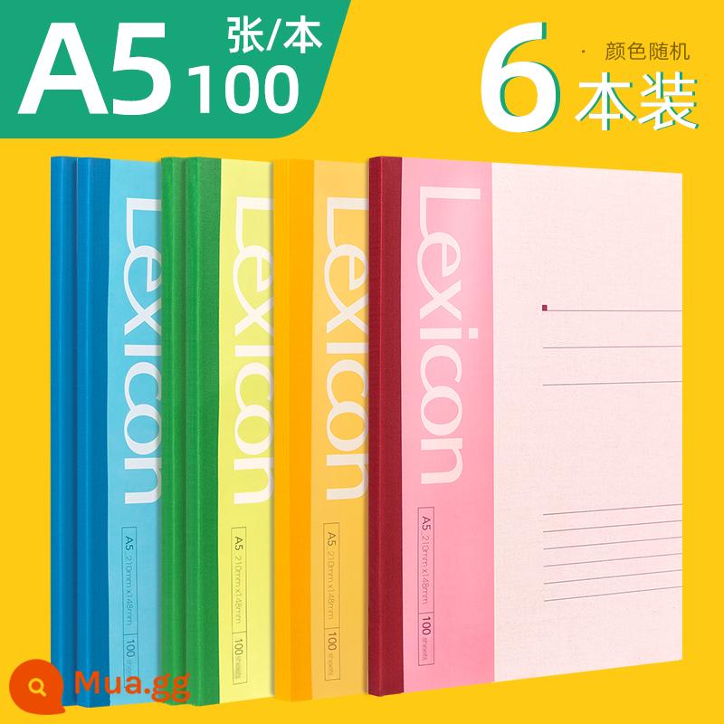 Máy tính xách tay A5 mạnh mẽ Máy tính xách tay A4 khổ lớn Máy tính xách tay dày B5 Văn phòng kinh doanh đơn giản Bán buôn Sinh viên đại học Bài tập về nhà Máy tính xách tay Văn phòng phẩm Nhật ký Công việc Đồ dùng văn phòng - A5-100 tờ/cuốn-6 cuốn-7655