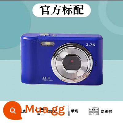 Máy ảnh kỹ thuật số độ nét cao cấp nhập cảnh CCD camera di động selfie thẻ máy ghi ảnh vlog camera - Mô hình trường-chuẩn chính thức-màu xanh