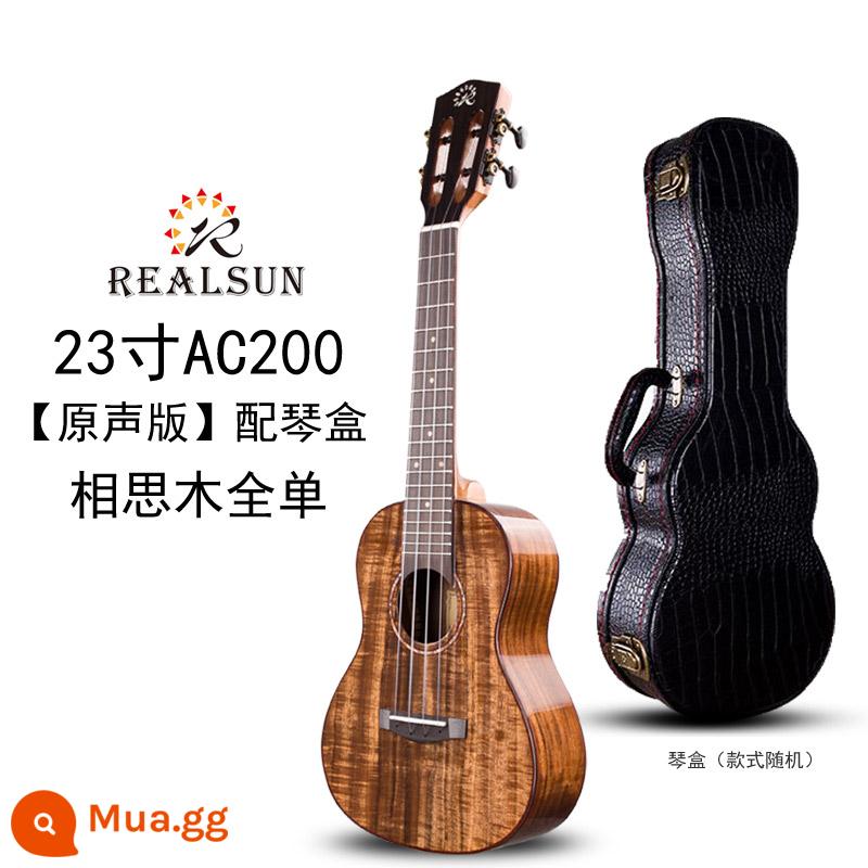 Đàn ukulele phủ veneer Realsun Ruisheng AC100 gỗ gụ keo 23 inch 26 inch AC200AT200 - Veneer rắn keo AC200 23 inch [phiên bản gốc] [có vỏ đàn piano]