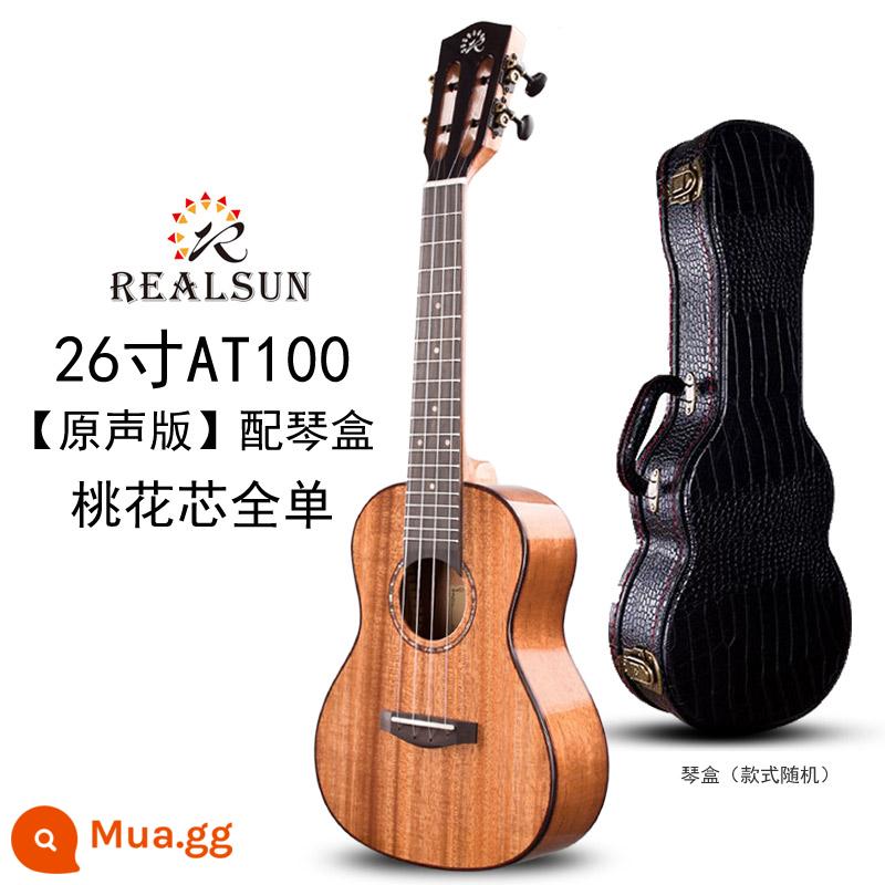 Đàn ukulele phủ veneer Realsun Ruisheng AC100 gỗ gụ keo 23 inch 26 inch AC200AT200 - Bảng cứng bằng gỗ gụ AT100 26 inch [phiên bản gốc] [có vỏ đàn piano]