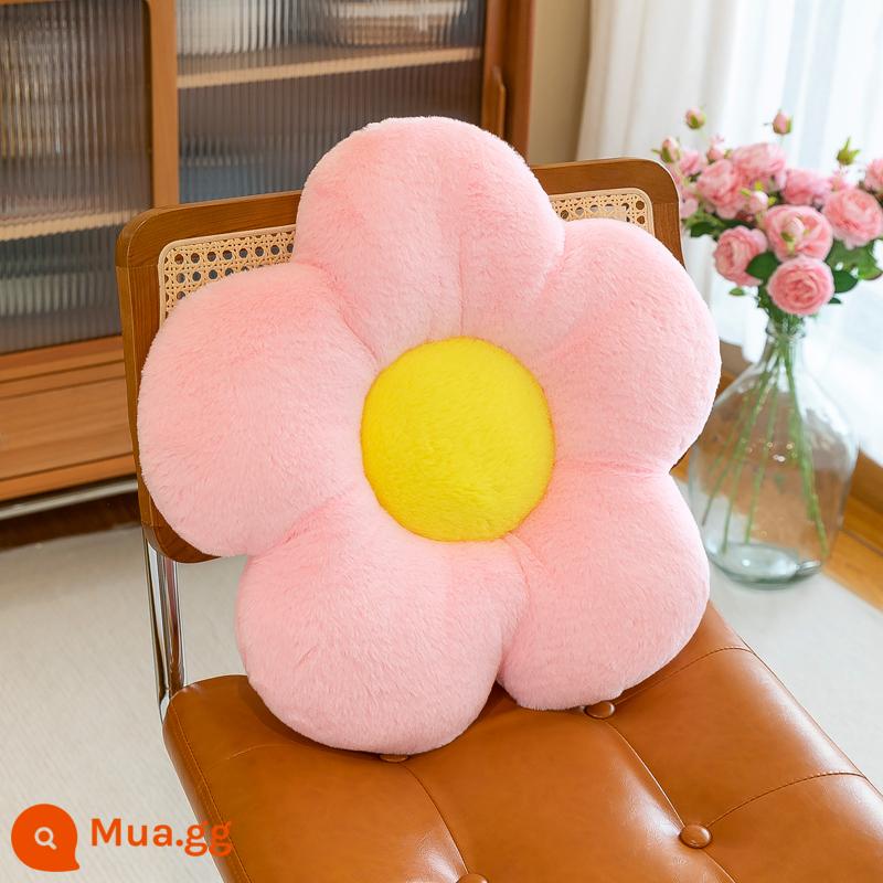 Dễ thương Hướng dương ôm gối sofa Phòng khách Trồng hoa bên trong miếng đệm đầu và cửa sổ Bay Gối Pháp - Màu hồng tiềm ẩn, chứa đầy bông PP cao cấp