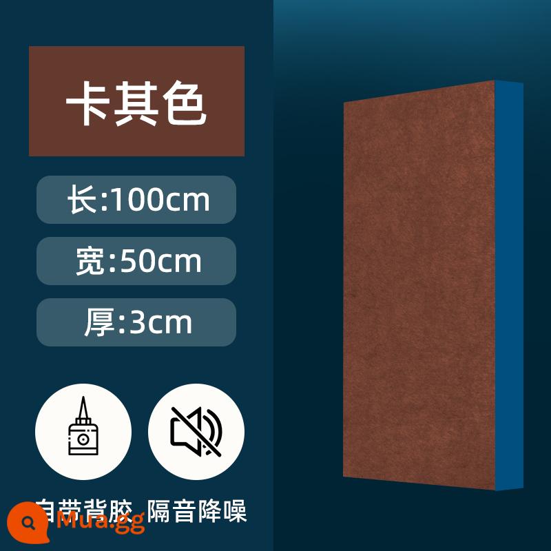 Phòng ngủ gia đình tường bông cách âm dán tường bảng cách âm dán cửa bông cách âm vách ngăn vật liệu cách âm tự dính mật độ cao - Kaki lõi xanh 3cm thân thiện với môi trường