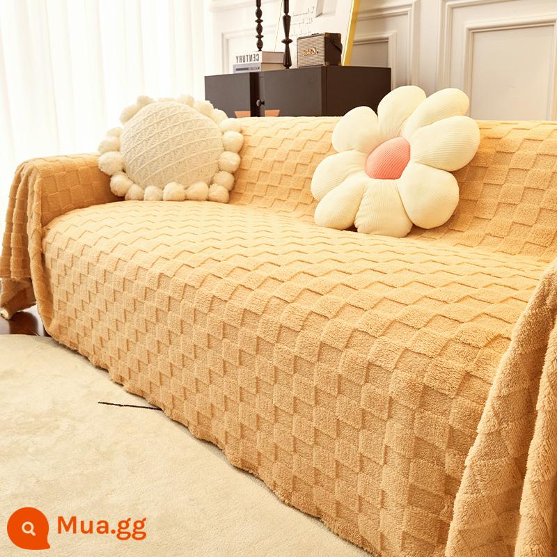 Vải ghế sofa FLUFFY SOFA SET Anti -cat lấy SS Sofa Khăn bìa tất cả -Chăn sofa phổ biến bao gồm tất cả các vỏ bọc - Kaki kẻ sọc