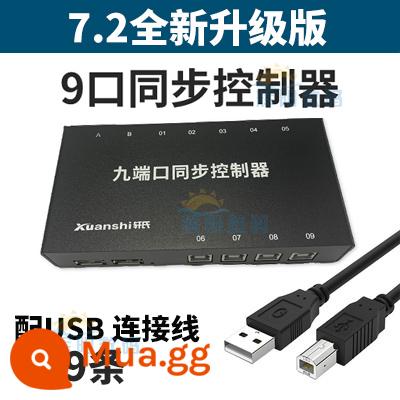 Bộ đồng bộ của Xuan 4 cổng 8 cổng 16 cổng 32 cổng Máy tính Android Bộ điều khiển đồng bộ hóa di động Apple Bộ chia sẻ chuột bàn phím KVM Bộ chia DNF Warcraft qua màn hình chia nhỏ - Phiên bản nâng cấp 7.2 với 9 cổng và 9 cáp USB (hỗ trợ hầu hết bàn phím và chuột không dây cơ học)