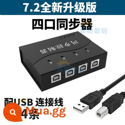 Bộ đồng bộ của Xuan 4 cổng 8 cổng 16 cổng 32 cổng Máy tính Android Bộ điều khiển đồng bộ hóa di động Apple Bộ chia sẻ chuột bàn phím KVM Bộ chia DNF Warcraft qua màn hình chia nhỏ - Phiên bản nâng cấp 7.2 có 4 cổng và 4 cáp USB (hỗ trợ hầu hết bàn phím và chuột cơ không dây)