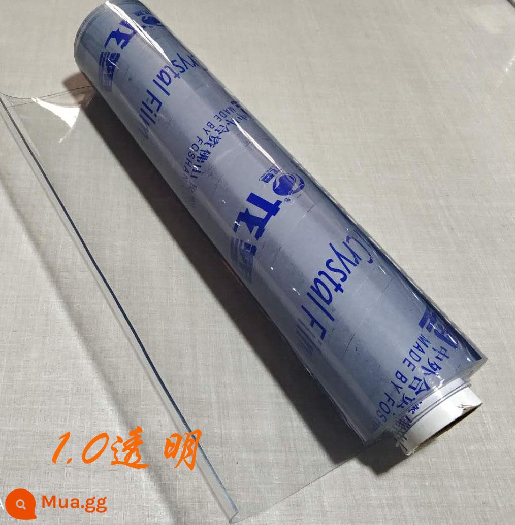 Nhựa PVC trong suốt khăn trải bàn cao su bàn ăn mờ bàn cà phê thảm chống bỏng chống tấm pha lê không mùi kính mềm - Loại thực phẩm trong suốt 1.0, dày bằng thẻ ID