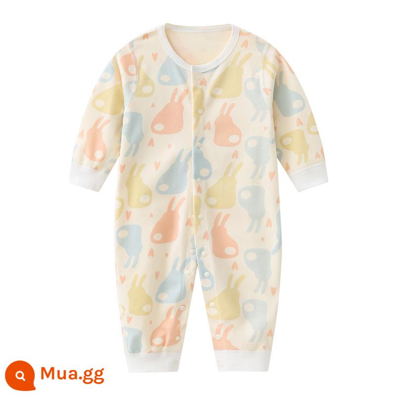 Quần áo trẻ sơ sinh mùa hè mùa hè phần mỏng jumpsuit mùa hè bé nhà sư quần áo trẻ sơ sinh cotton jumpsuit - Dây nịt thỏ đầy màu sắc cho bốn mùa