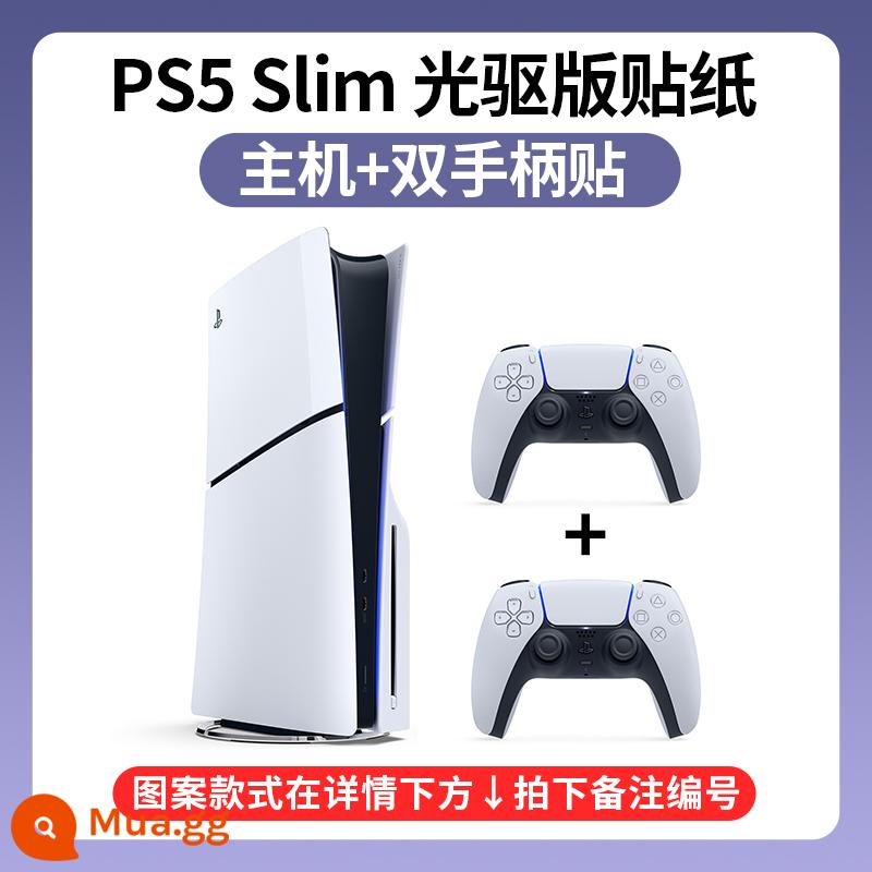 Thích hợp cho nhãn dán PS5 Slim, phiên bản đầu đĩa, phiên bản kỹ thuật số, phim máy chơi game PS5 Slim, vỏ bảo vệ tay cầm, nhãn dán máy, nhãn dán ở giữa, nhãn dán mờ bên, phụ kiện, phim hoạt hình anime, phong cách nhẹ nhàng - Bảng điều khiển PS5 Slim [Phiên bản đĩa] + miếng dán điều khiển kép ★ Lấy số ghi chú