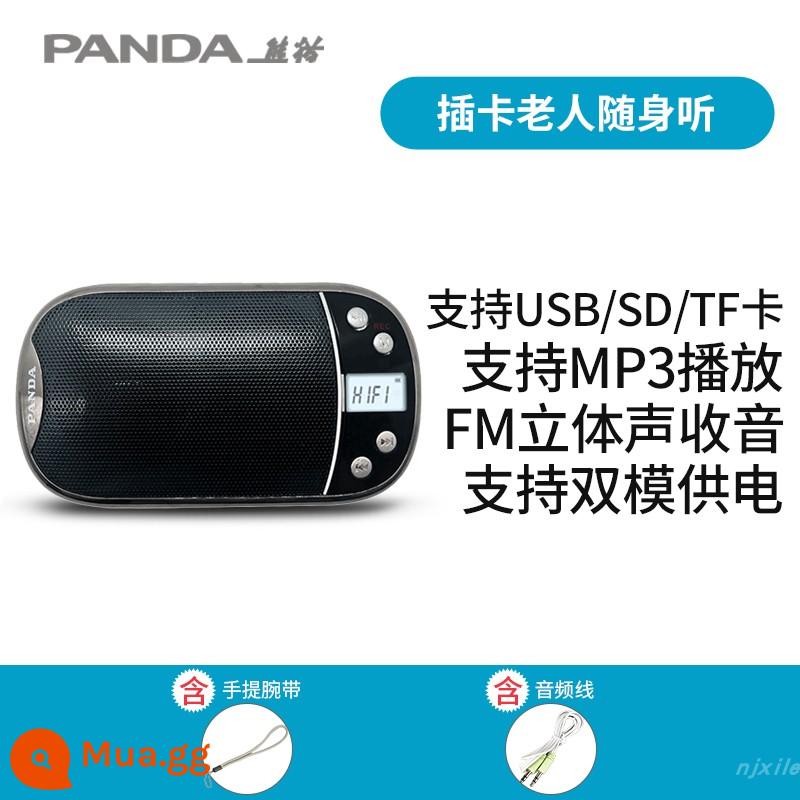 Panda DS-123 Người Cao Tuổi Máy Hát Đài Phát Thanh Tất Cả Người Cao Tuổi Máy Chơi Bài Đa Năng Đặc Biệt - đen