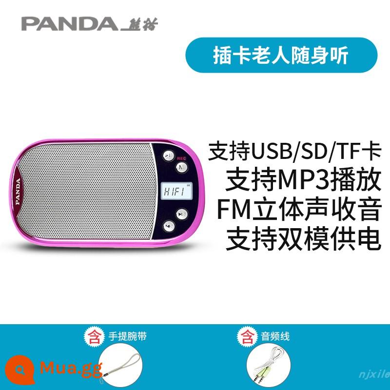 Panda DS-123 Người Cao Tuổi Máy Hát Đài Phát Thanh Tất Cả Người Cao Tuổi Máy Chơi Bài Đa Năng Đặc Biệt - màu đỏ