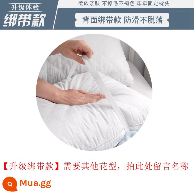 Khăn gối cotton nguyên chất cotton gạc dày vài gối đầu khăn một đôi người lớn Plus bốn mùa gối đơn bao khăn - [Dây buộc] Lưu ý 1 đôi mẫu khác bên trên.