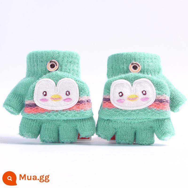 Mùa thu và mùa đông ấm áp em bé Flip bán kết - Green Penguin (Găng tay ngón út cho bé 0-2 tuổi)