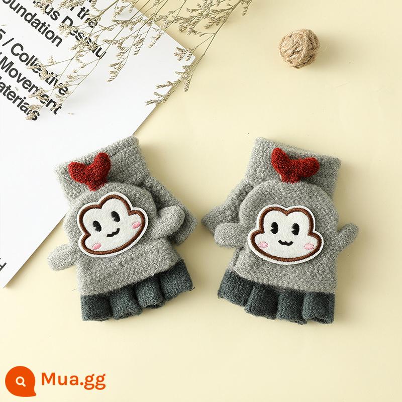 Mùa thu và mùa đông ấm áp em bé Flip bán kết - Classic Grey Monkey (Găng tay xẻ vừa dành cho lứa tuổi 2-6)