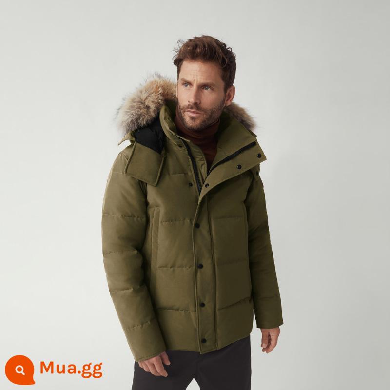 CANADA GOOSE Áo khoác parka lông ngỗng cỡ lớn Canada Goose Wyndham dành cho nam 3808M - 49 xanh quân đội