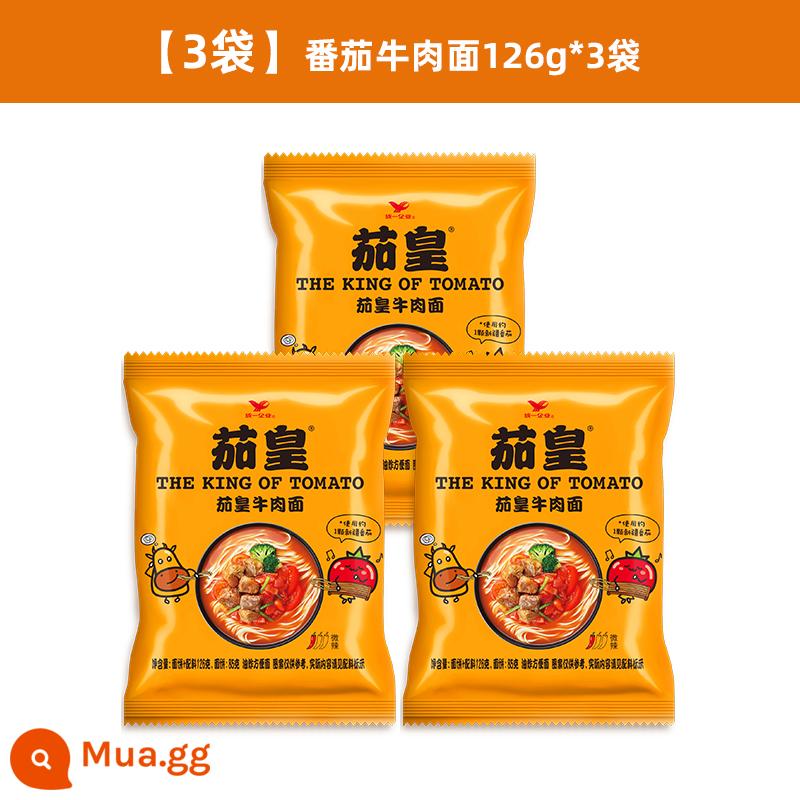 Mì ăn liền Uni-President Tomato King 5 túi Mì trứng cà chua Tân Cương Mì bò cà chua Mì ăn liền - [3 túi] Mì Bò Cà Chua 126g*3 túi (3 gói giảm 10%)