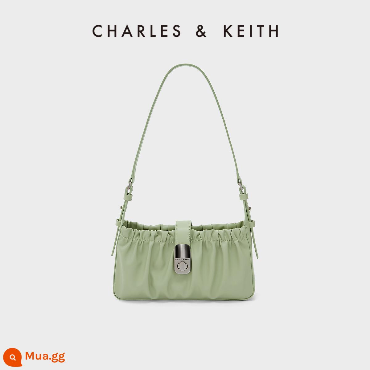 Quà tặng Ngày của Mẹ Túi xách nữ mùa xuân CHARLES&KEITH CK2-20270786 Túi đeo nách một vai giản dị - Màu xanh bạc hàMàu xanh bạc hà