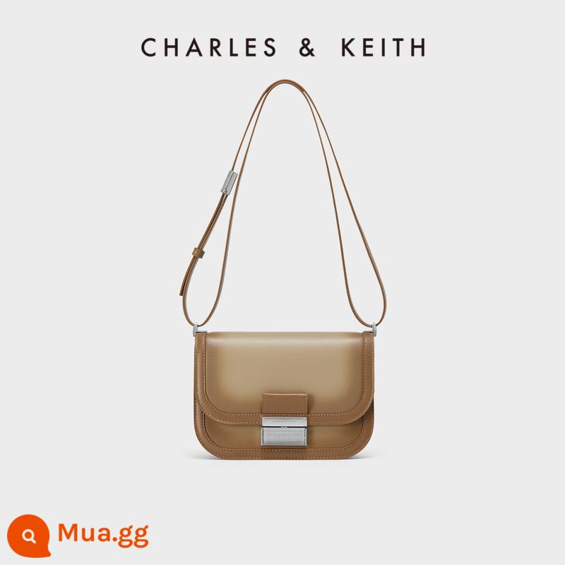 CHARLES&KEITH CK2-80781400 khóa kim loại Túi đậu phụ Charlot Túi Messenger túi sát nách nữ - CK2-80781762Màu cát