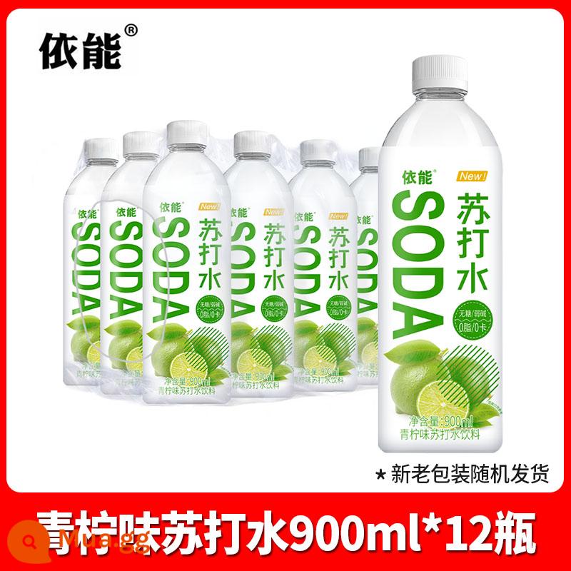 Nước soda cổ điển không đường bổ sung kẽm Yineng 500ml*24 chai nguyên hộp đợt hàng đặc biệt nước uống vị chanh 900ml*12 - [900ml*12 chai] Soda chanh