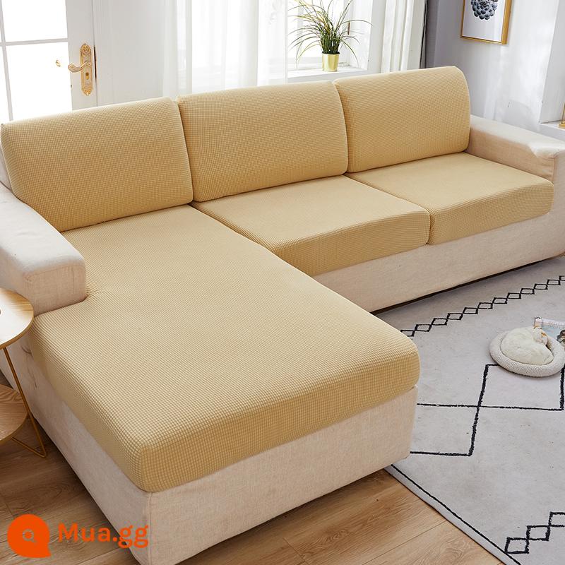 Đa Năng Đa Năng Chống Mèo Xước Ghế Sofa Đơn Giản Cao Cấp Đệm Co Giãn Bao Công Nghệ Vải Đệm Chăn - Màu be nhạt, dày và có độ đàn hồi cao