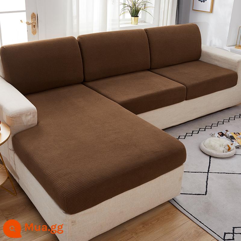 Đa Năng Đa Năng Chống Mèo Xước Ghế Sofa Đơn Giản Cao Cấp Đệm Co Giãn Bao Công Nghệ Vải Đệm Chăn - Cà phê đặc có độ đàn hồi cao