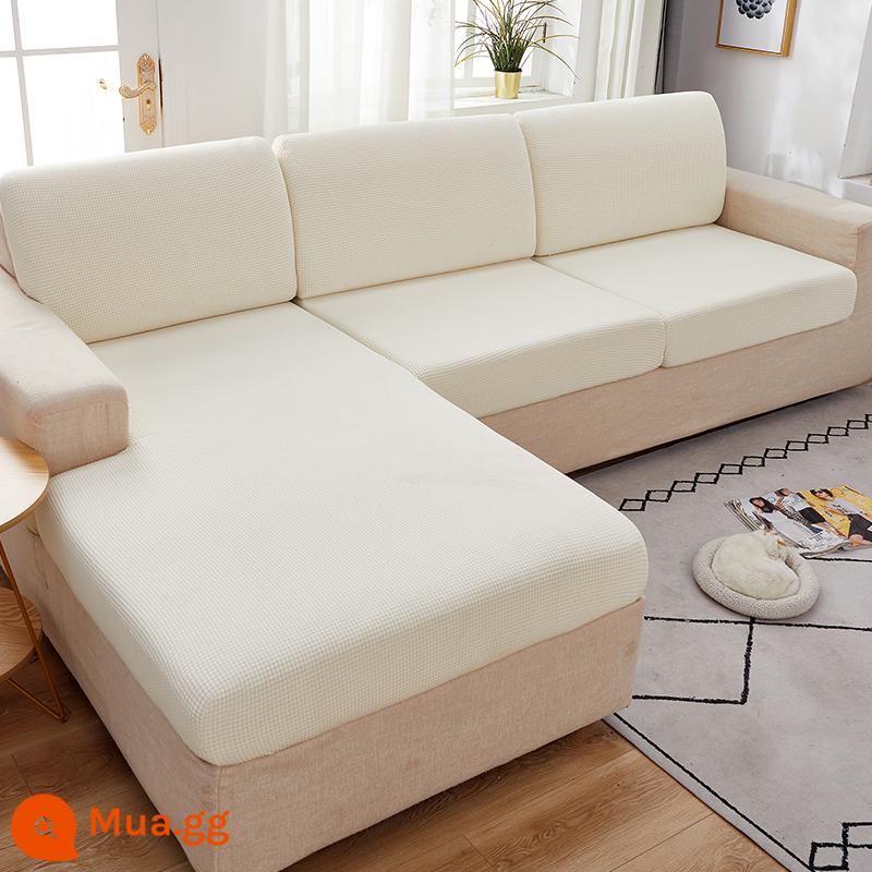 Đa Năng Đa Năng Chống Mèo Xước Ghế Sofa Đơn Giản Cao Cấp Đệm Co Giãn Bao Công Nghệ Vải Đệm Chăn - Độ đàn hồi cao dày màu trắng nhạt