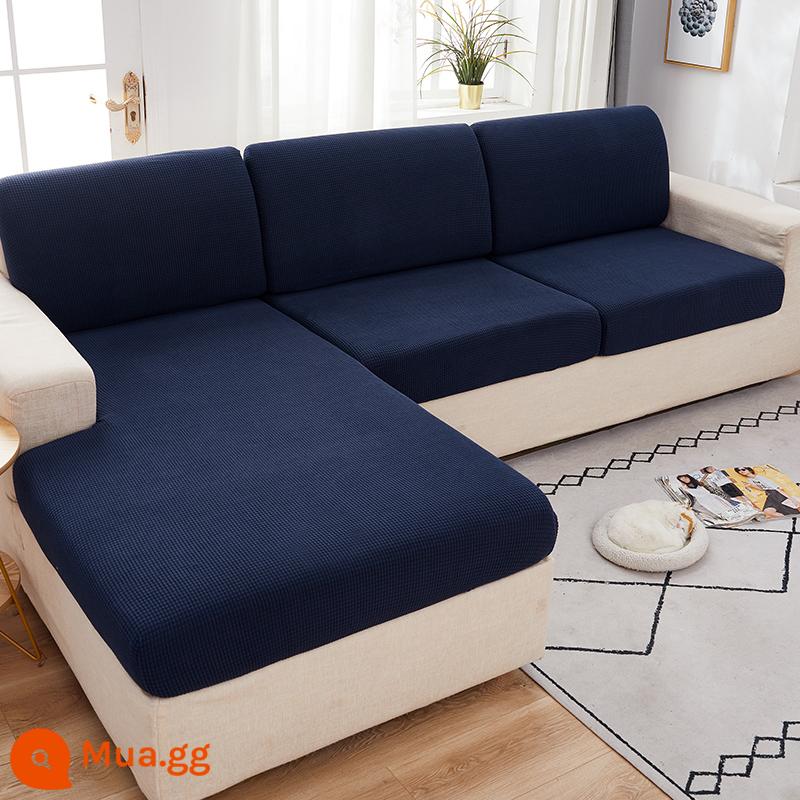 Đa Năng Đa Năng Chống Mèo Xước Ghế Sofa Đơn Giản Cao Cấp Đệm Co Giãn Bao Công Nghệ Vải Đệm Chăn - Màu xanh sapphire dày có độ đàn hồi cao