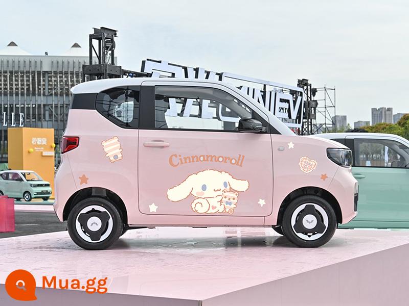 Wuling Hongguang miniev xe ô tô mini crayon nhỏ mới dán thế hệ thứ hai macarons phim hoạt hình dán trang trí cơ thể - Hai bên thân của mẫu Yugui Dog J