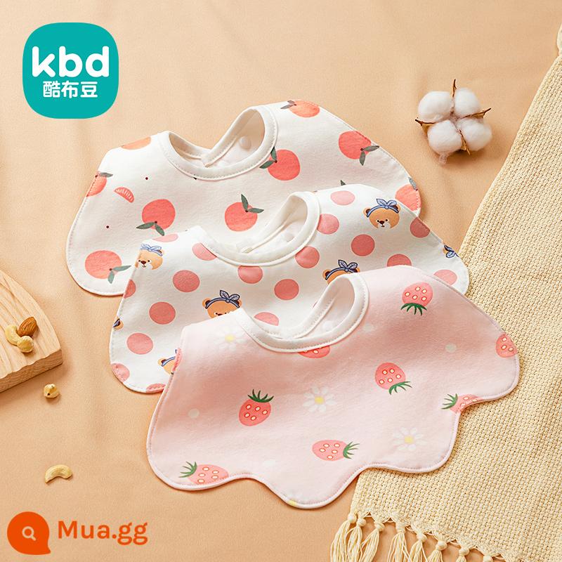 Khăn nước bọt hình chữ U bé trai yếm bé lớp một cotton nguyên chất mùa đông sơ sinh chống thấm sữa yếm yếm thu đông - Bộ 3 hình chữ U [quần áo mùa đông không thấm nước không ướt] màu D