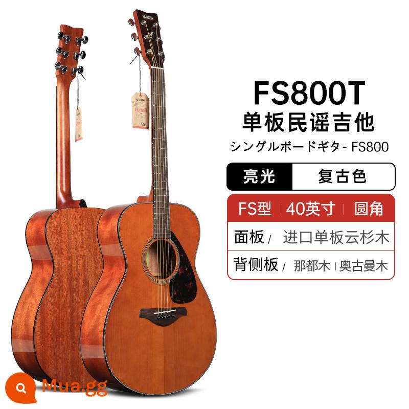 YAMAHA Yamaha FG800 hộp điện đơn dân gian acoustic guitar mới bắt đầu nam sinh viên nữ 41 inch 40 góc bị thiếu - FS800T màu cổ điển 40 inch