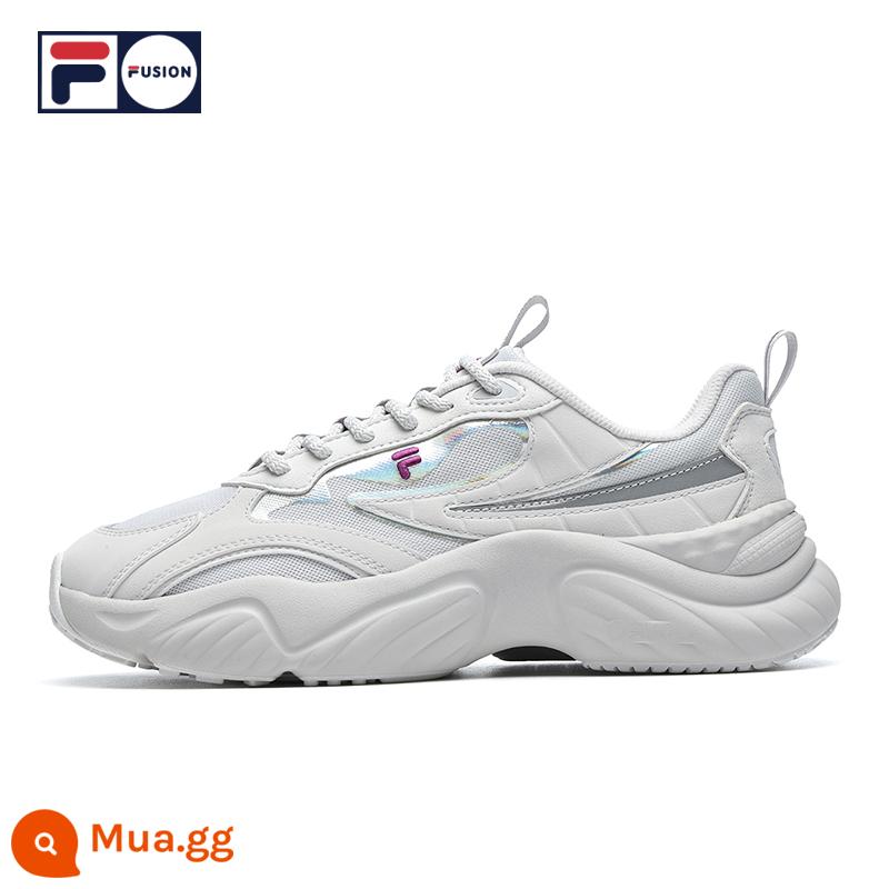 FILA FUSION Thương hiệu thủy triều Fila mùa đông 2022 giày nữ cũ giày thể thao hợp thời trang giày ốc xà cừ - Rain Fog Gray/Silver-NS