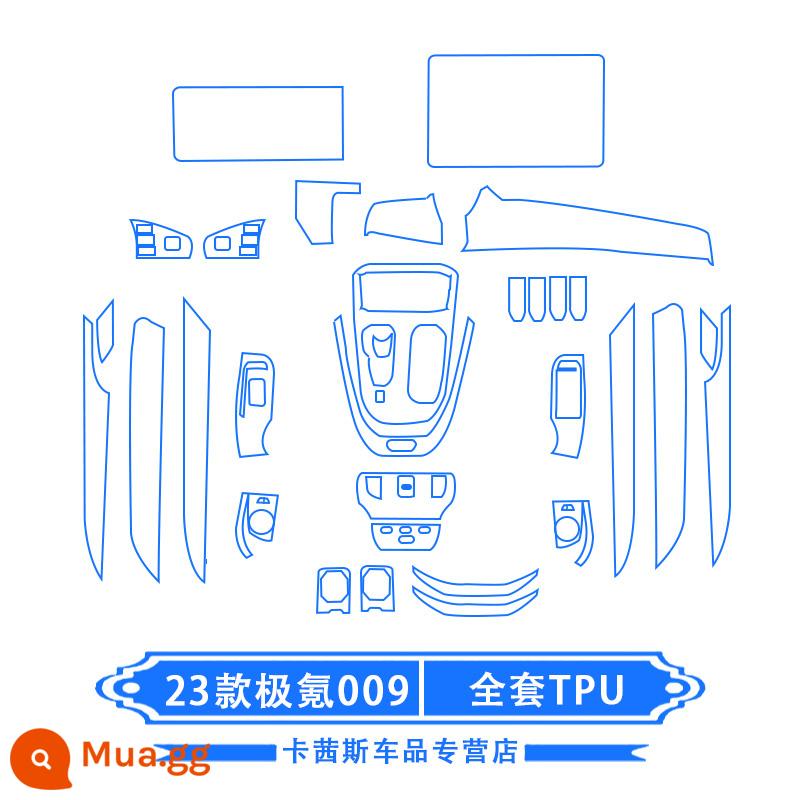 Áp dụng cho các mẫu 21-22 cực kỳ krypton 001 phim nội thất điều khiển trung tâm cường lực màn hình điều hướng dải phim đồng hồ chống va chạm sửa đổi phim - 23 mẫu Ji Krypton 009 (trọn bộ TPU)