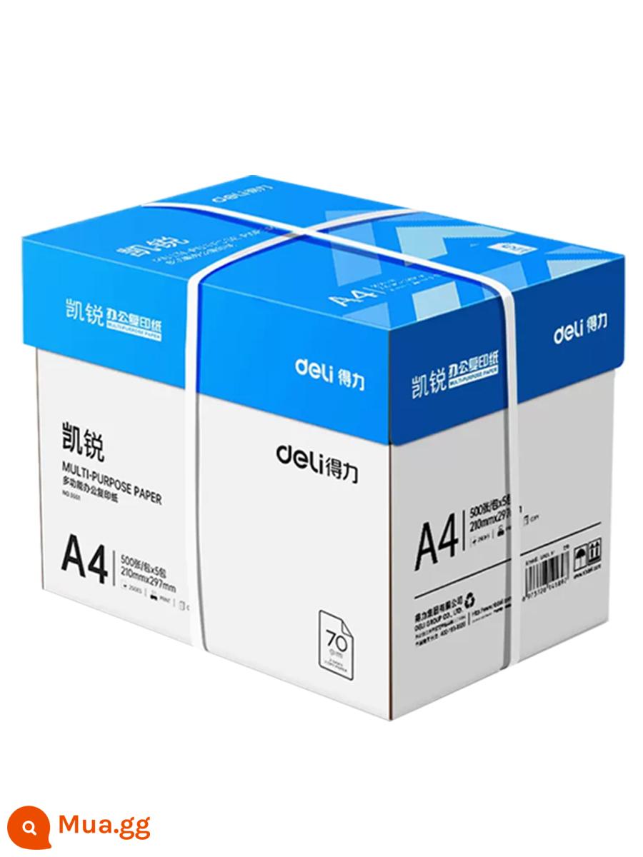 Giấy photocopy deli a4 kai ruirin rhine 70g mingrui 80 gram của jiaxuan a3 giấy san hô san hô A5 Paper Full Box - A4 Delicai 70g 1 hộp 2500 tờ