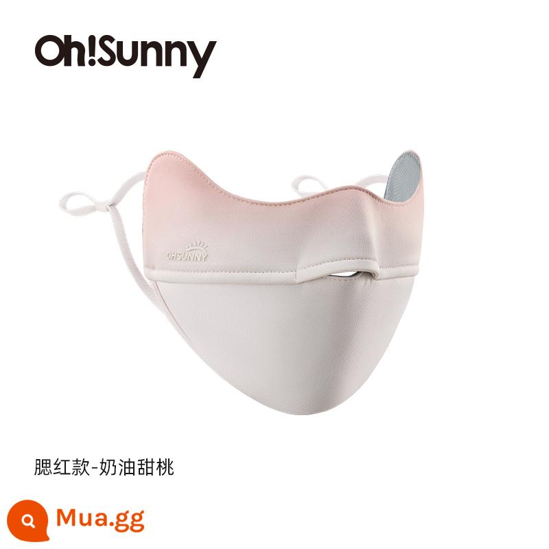 Khẩu trang chống nắng ohsunny thoáng khí góc mắt chống tia UV khẩu trang nữ che nắng thoáng khí mặt nhỏ - Phấn má hồng đào ngọt ngào mùa thu đông