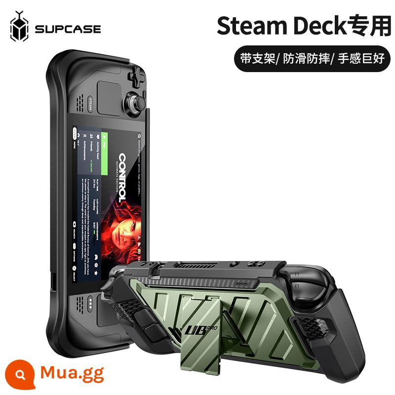 SUPCASE mumba thích hợp làm vỏ bảo vệ máy chơi game Steam Deck có giá đỡ bằng tpu mềm chống trượt và chống mồ hôi Vỏ bảo vệ máy chủ Valve tích hợp vỏ silicon chống rơi vỏ chống sốc cho thiết bị cầm tay - Phiên bản OLED phổ thông [màu xanh mát] mẫu tuyệt vời - có chân đế