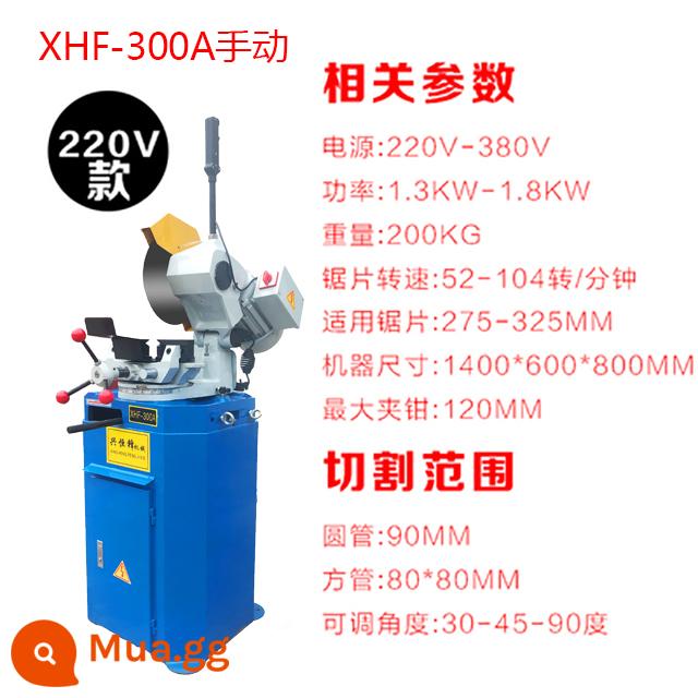 Máy cắt ống thủ công Xinghengfeng 45 độ Máy cắt thép không gỉ Máy cưa tròn đa chức năng cắt ống vuông Máy cắt không có gờ - Nguồn 300A 1.8KW220V cắt 80MM