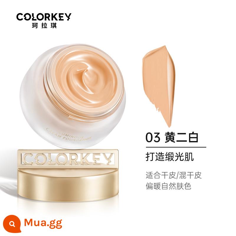 Colorkey Ke Laqi White Tea Platinum Pure Soft Light Kem nền ngoan ngoãn Lock Color Essence Phấn phủ dưỡng ẩm Kem trang điểm - màu tự nhiên 03