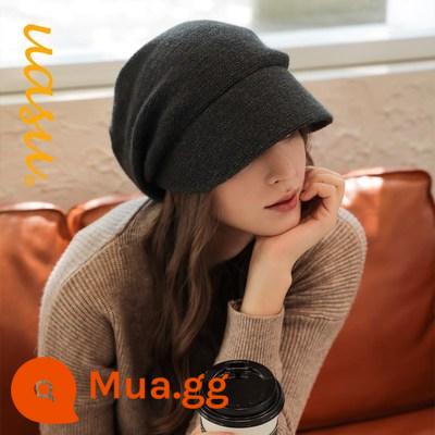 Nhật Bản Reax Pile Hat Confinement Hat Hat Girl Autumn and Winter Wool Wool Fashion Loose Bao - Phiên bản len màu tối