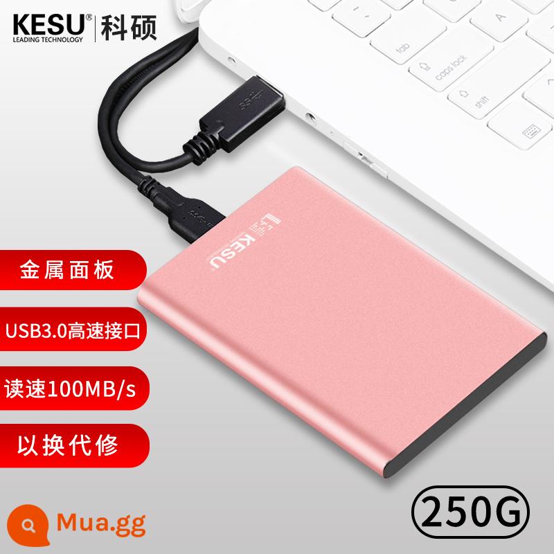 Ổ cứng di động kim loại Keshuo 1t điện thoại di động máy tính 500g lưu trữ ngoài Ổ cứng cơ thể rắn 2t tốc độ cao 320g - Gói ổ cứng Pink-250G+