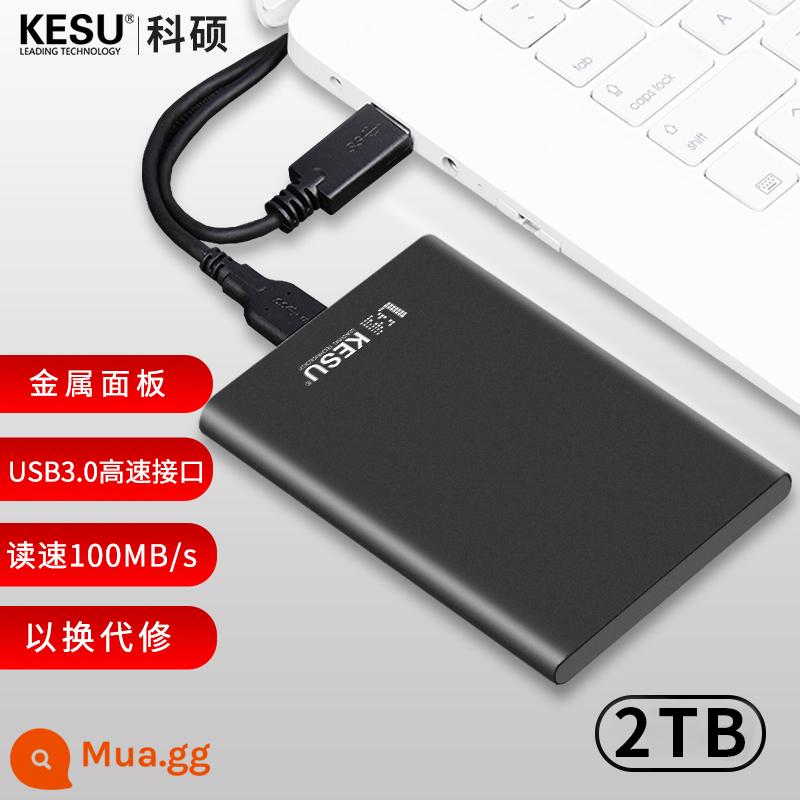 Ổ cứng di động kim loại Keshuo 1t điện thoại di động máy tính 500g lưu trữ ngoài Ổ cứng cơ thể rắn 2t tốc độ cao 320g - Gói ổ cứng Gray-2TB+