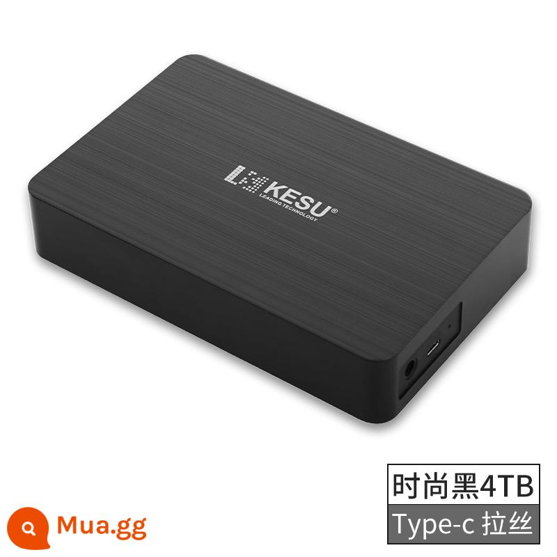 Keshuo 3T Ổ Cứng Di Động Trò Chơi Dung Lượng Lớn 8T Tốc Độ Cao 16Tb Cơ Lưu Trữ 12T Ổ Cứng Để Bàn 5T Bên Ngoài - Đen-4TB