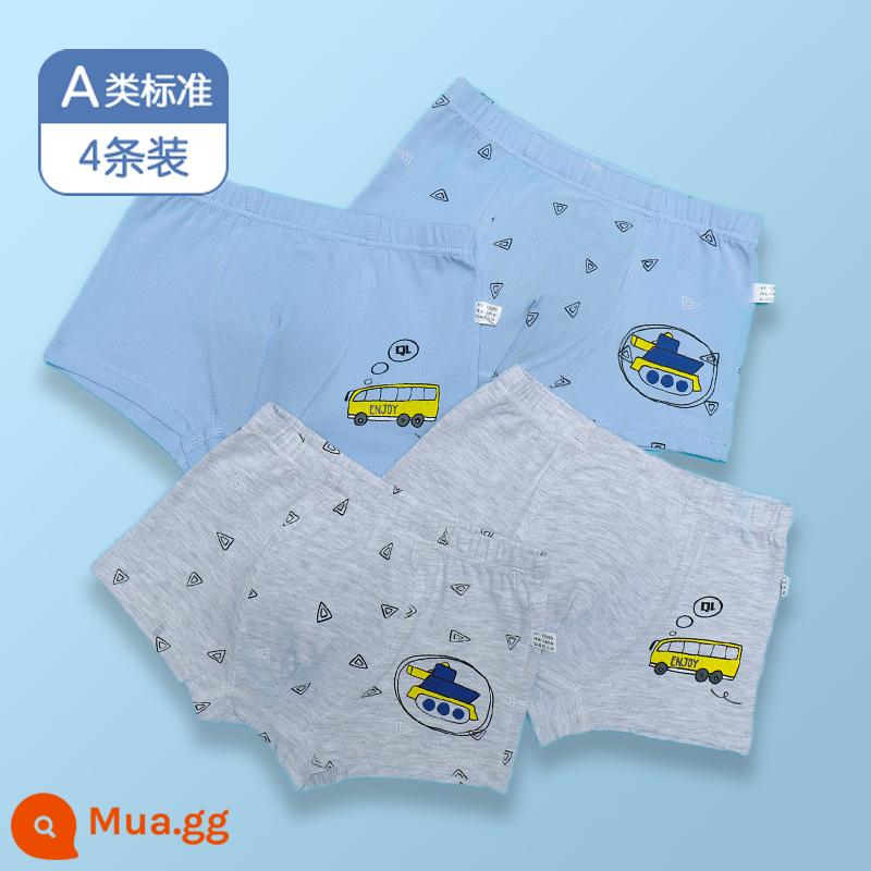 Mèo Người Quần Lót Trẻ Em Bé Trai Cotton Trung Và Lớn Trẻ Em Quần Boxer Bé Trai Thiếu Niên Sinh Viên Quần Lót Boxer Cotton - 010