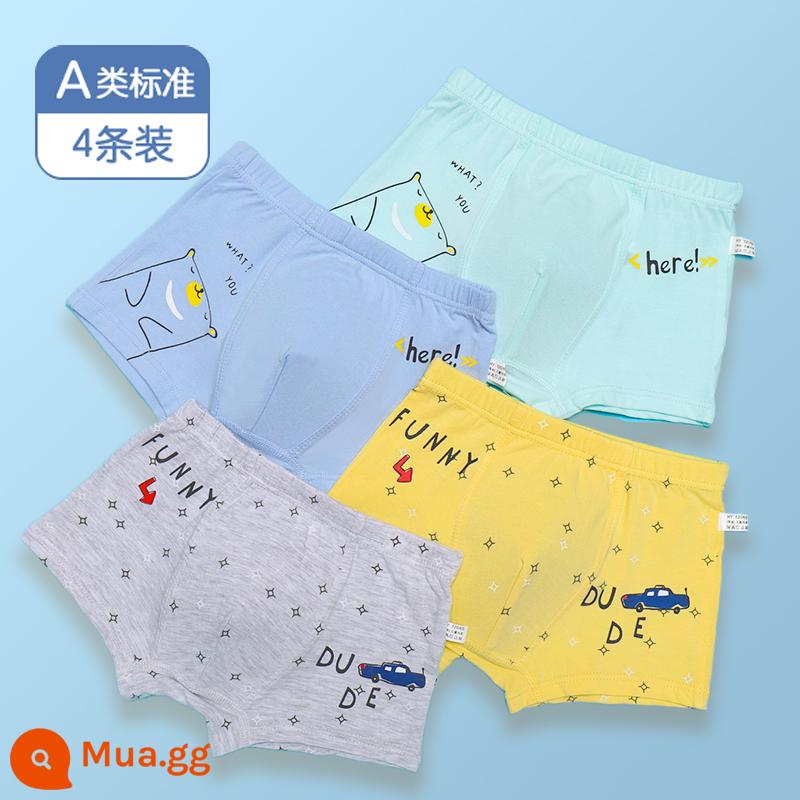 Mèo Người Quần Lót Trẻ Em Bé Trai Cotton Trung Và Lớn Trẻ Em Quần Boxer Bé Trai Thiếu Niên Sinh Viên Quần Lót Boxer Cotton - 002