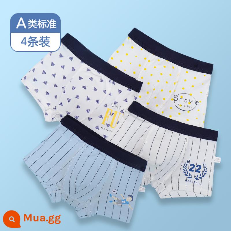 Mèo Người Quần Lót Trẻ Em Bé Trai Cotton Trung Và Lớn Trẻ Em Quần Boxer Bé Trai Thiếu Niên Sinh Viên Quần Lót Boxer Cotton - 012