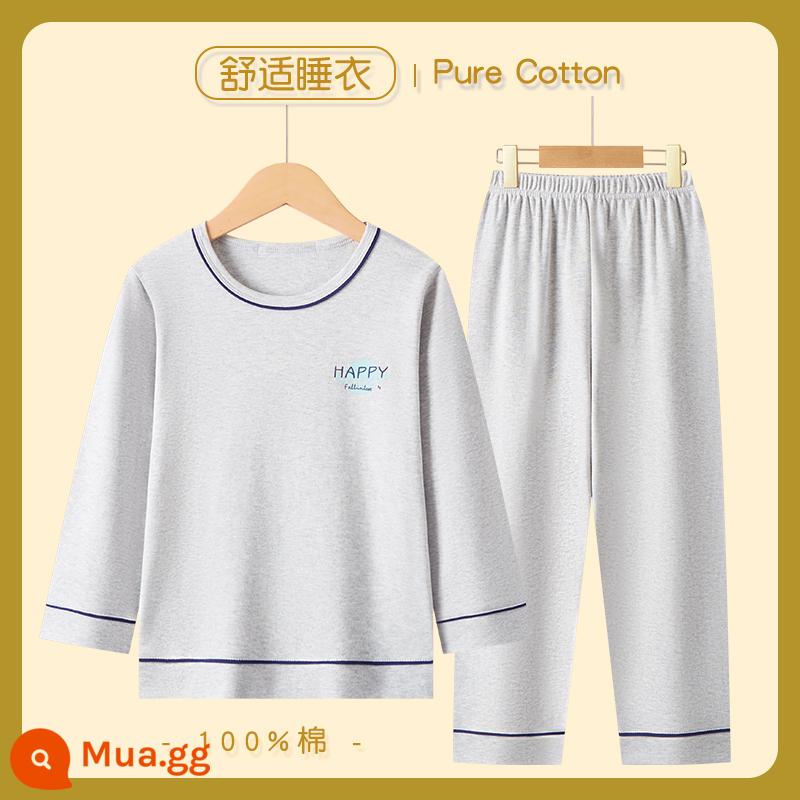 Cat People Bộ Đồ Ngủ Trẻ Em Bé Trai Xuân Thu Mới 2022 Bé Trai Cotton Nguyên Chất Lớn Trẻ Em Homewear Bộ Đồ Cotton Dài Tay - 20207SMH